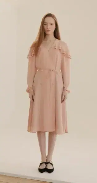 PAUL&ALICE 러플 DRESS /PINK